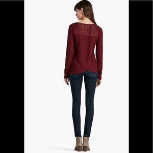🎁SALE🎁 Lucky Brand Lace Mixed Thermal Top Shirt